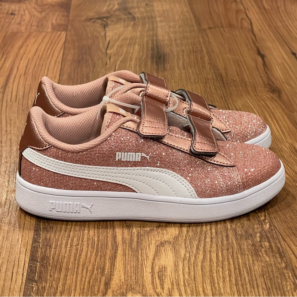 Girls PUMA brand pink glitter shoes size 2. Brand new.